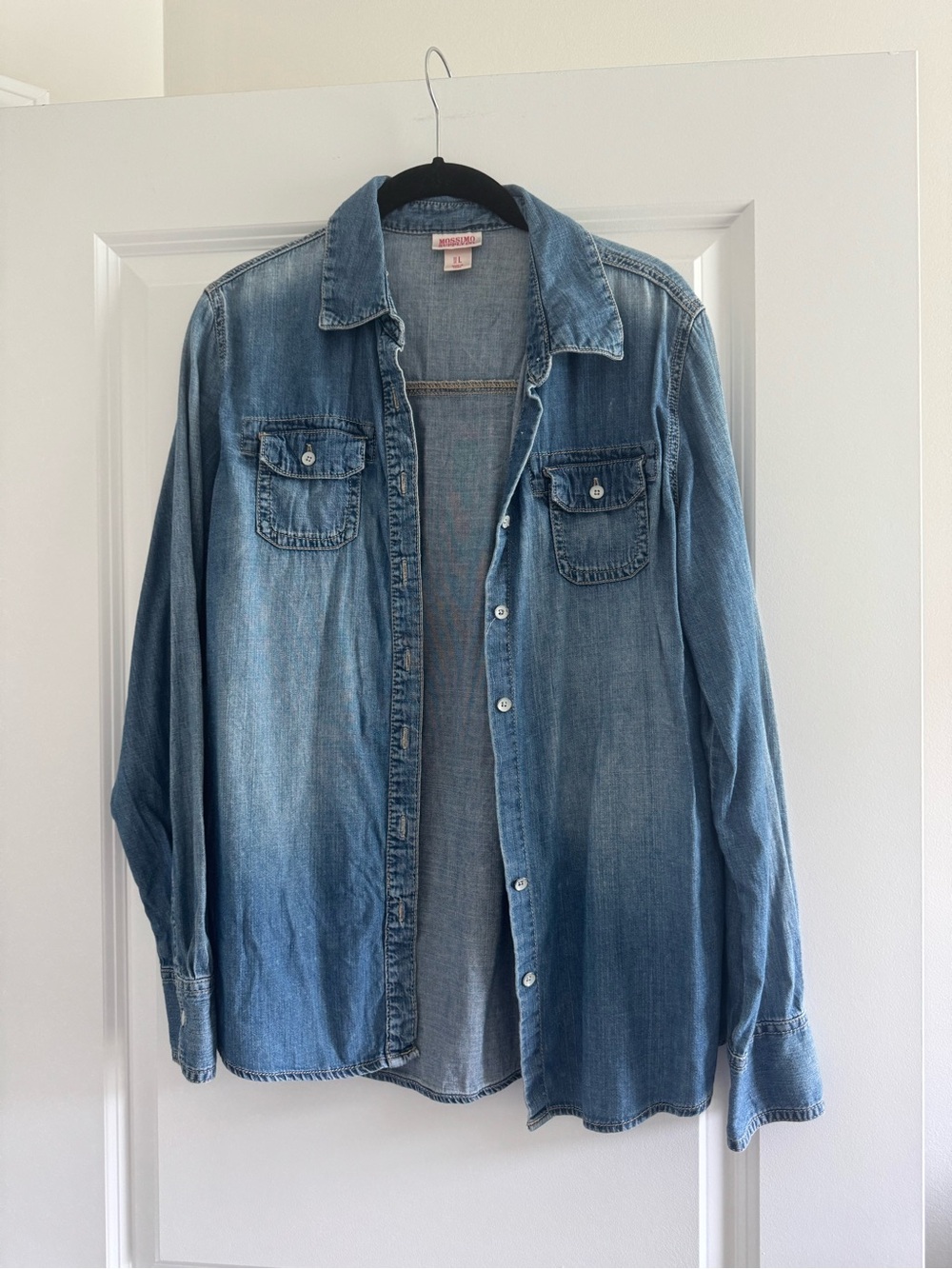 Mossimo Supply Co. Light Blue Denim Button-Down